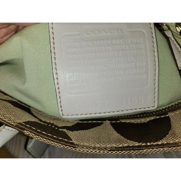 Coach Hampton Madeline Signature Satchel Canvas Y2K Turnlock Shoulder Bag - Picture 12 of 16